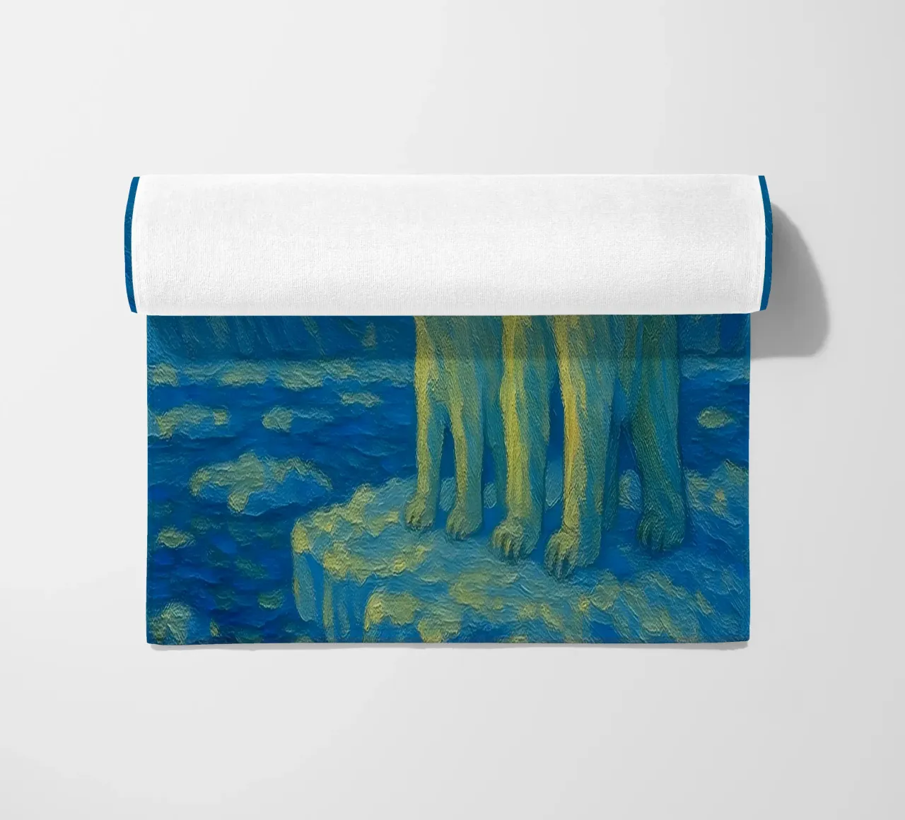 Orsi polari sul ghiaccio in un cielo notturno luminoso e vorticoso telo mare da Vincent’s Universe