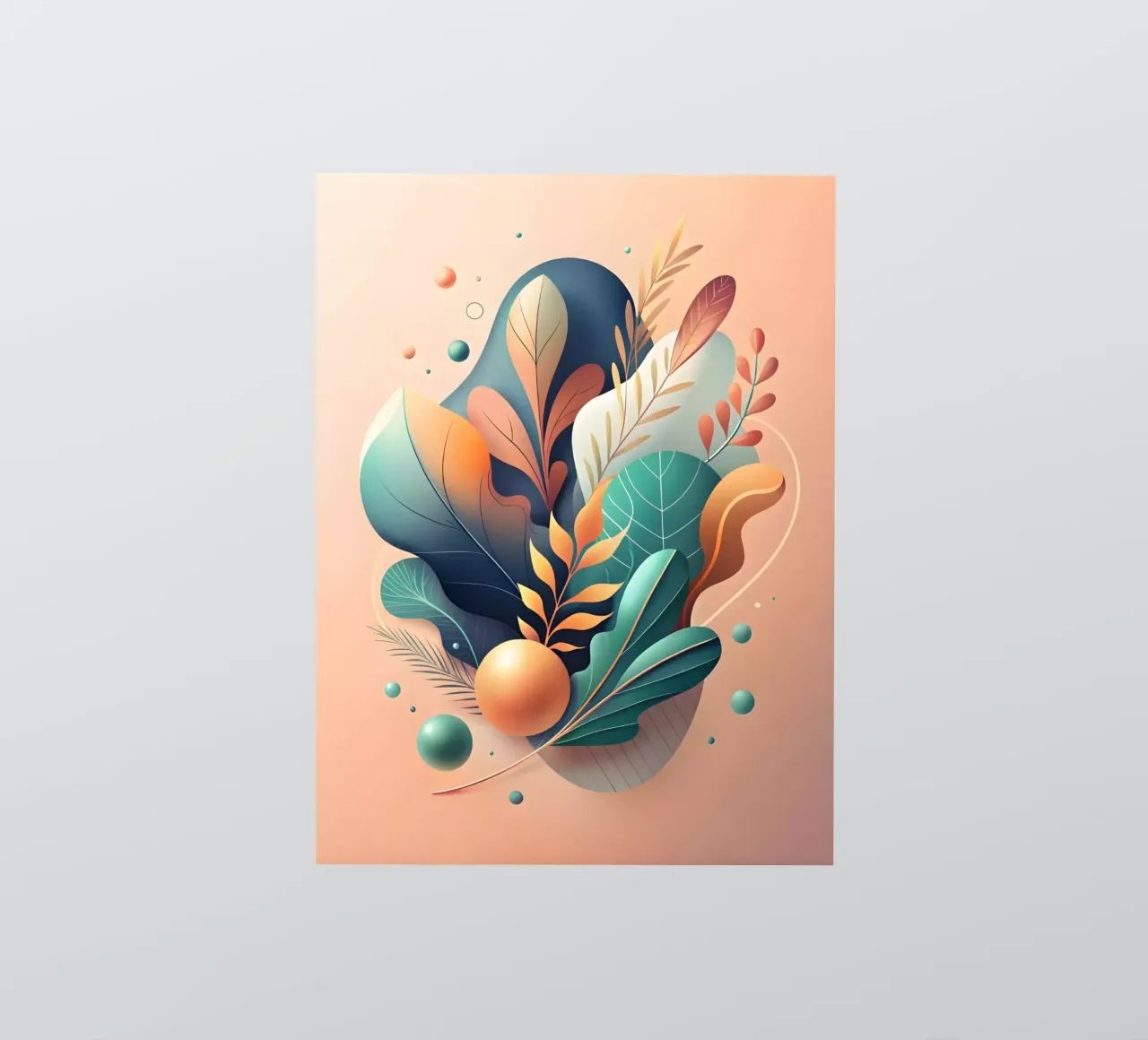 Abstrait automnal autocollant de Artistic-shop