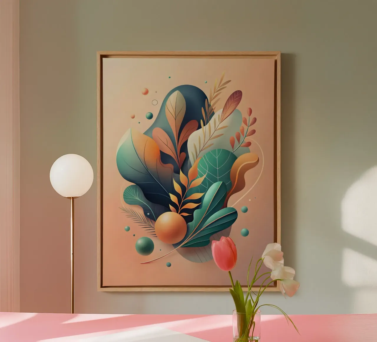 Herfstig abstract canvas van Artistic-shop