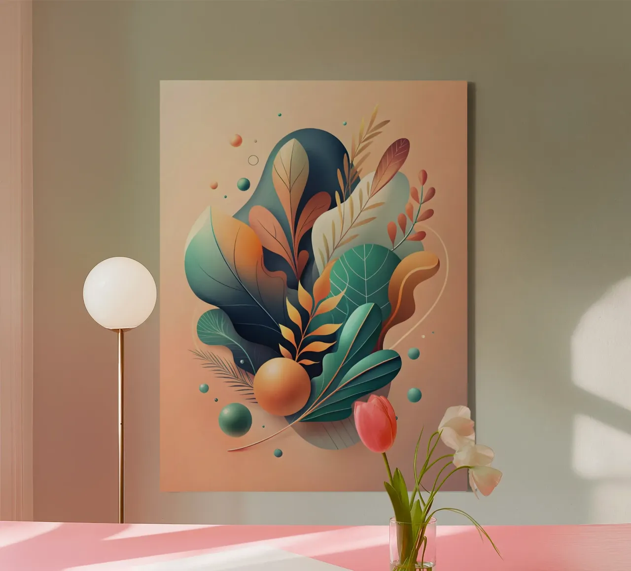 Herfstig abstract canvas van Artistic-shop