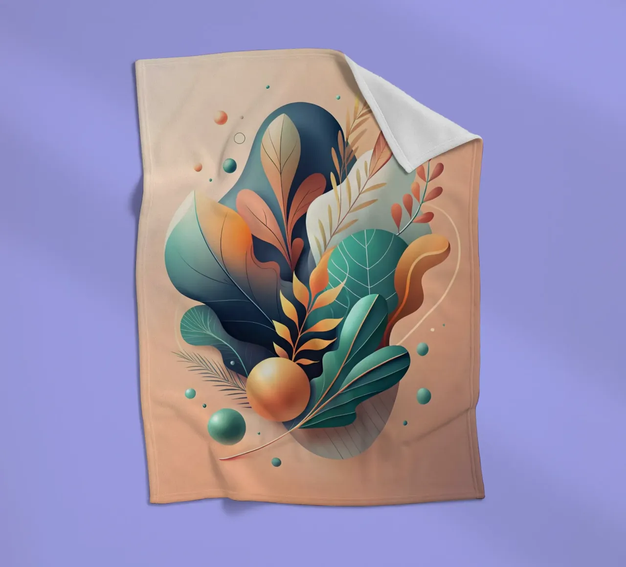Herfstig abstract fleecedeken van Artistic-shop
