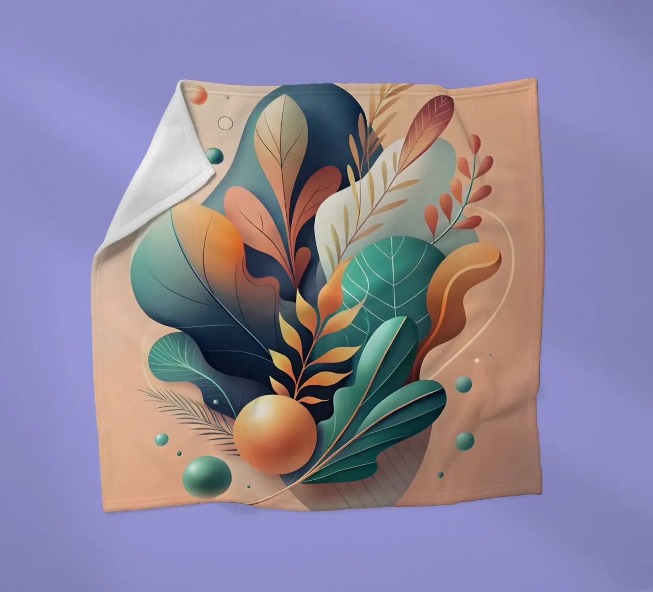 Herfstig abstract fleecedeken van Artistic-shop