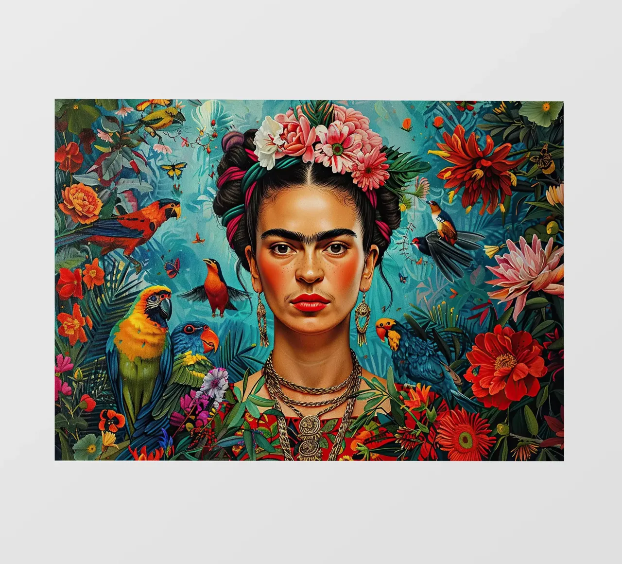 Frida Kahlo "Strength in Silence" pellicola backlit da Fantasias Florales