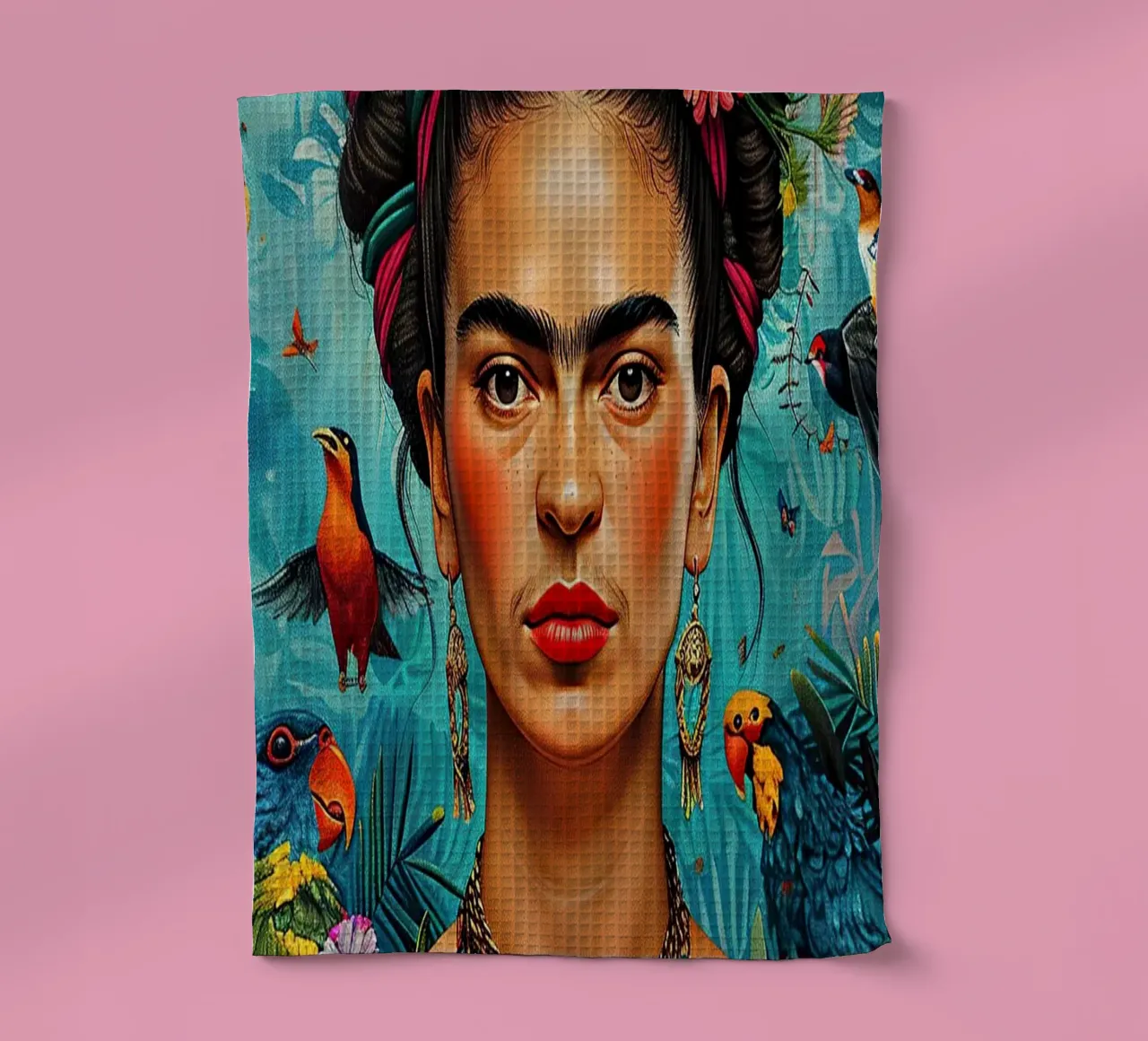 Frida Kahlo "Strength in Silence" canovaccio da cucina da Fantasias Florales