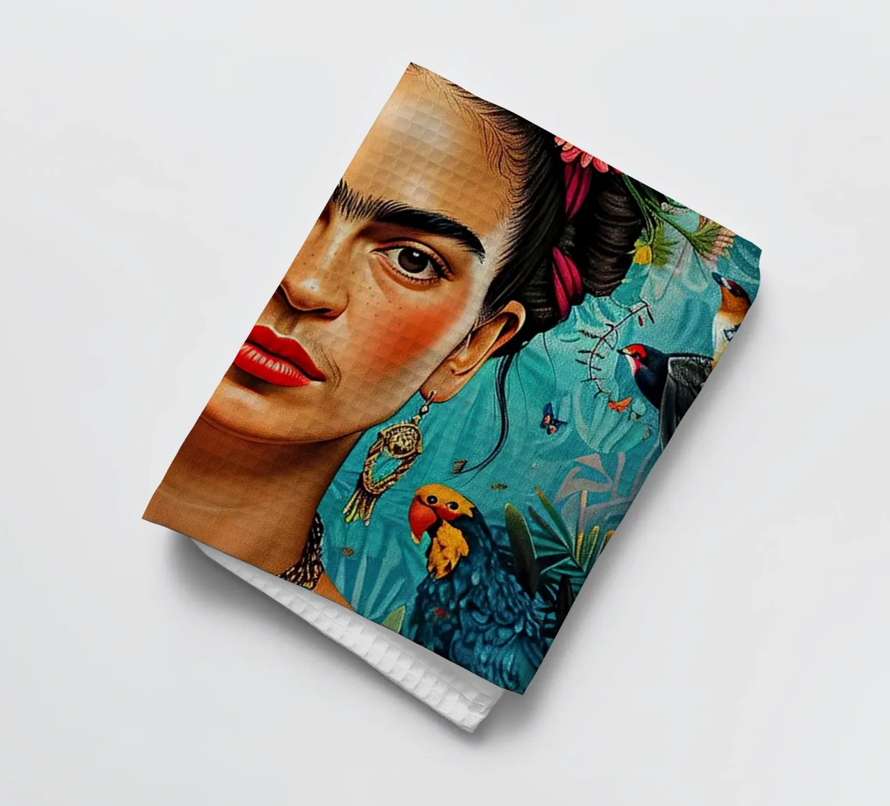Frida Kahlo "Strength in Silence" canovaccio da cucina da Fantasias Florales