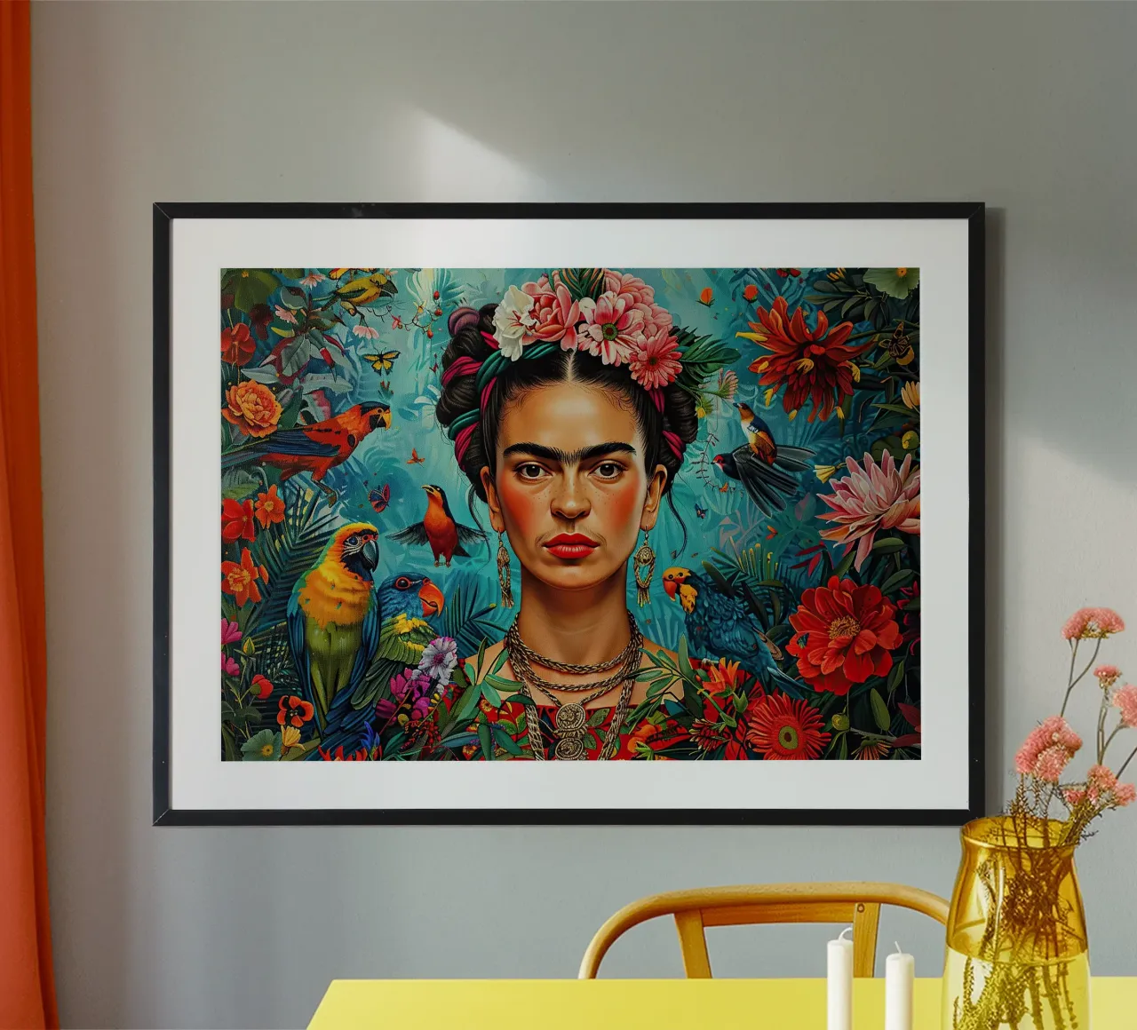 Frida Kahlo "Strength in Silence" carta hahnemühle da Fantasias Florales