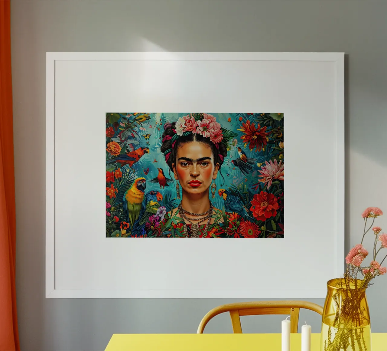 Frida Kahlo "Strength in Silence" carta hahnemühle da Fantasias Florales