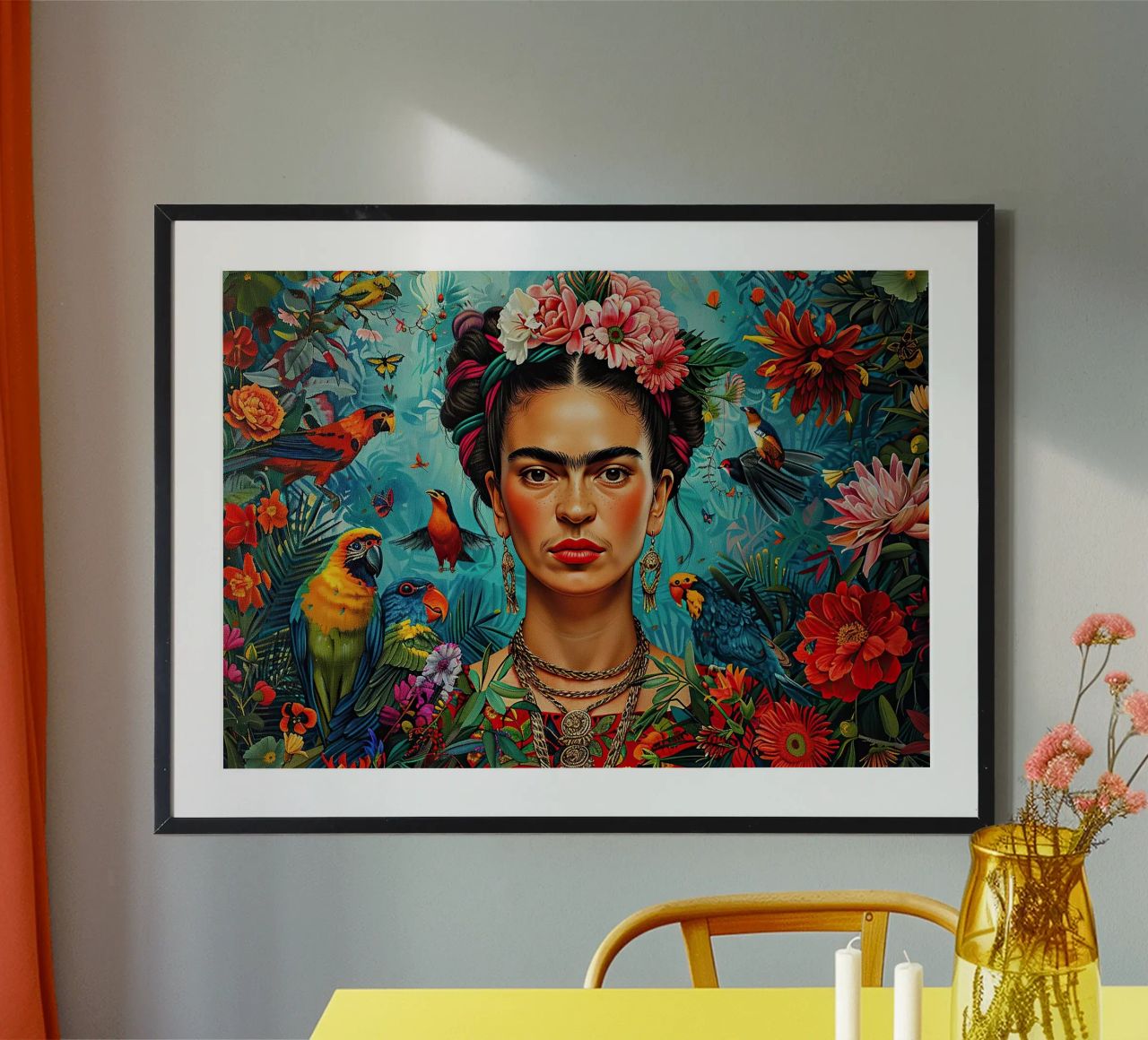 Frida Kahlo "Strength in Silence" poster de Fantasias Florales