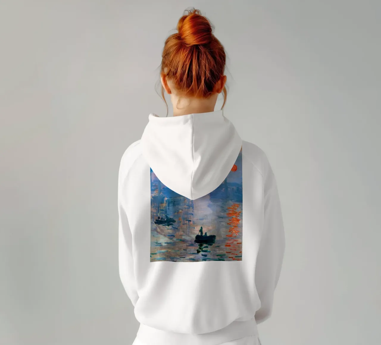 Impressione di Monet all'alba felpa con cappuccio da Art in Color