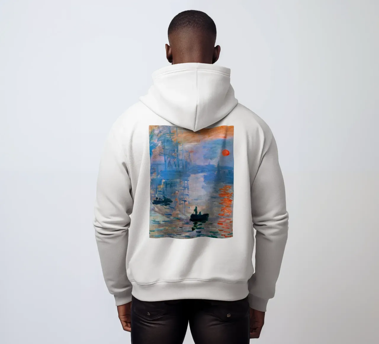 Impressione di Monet all'alba felpa con cappuccio da Art in Color