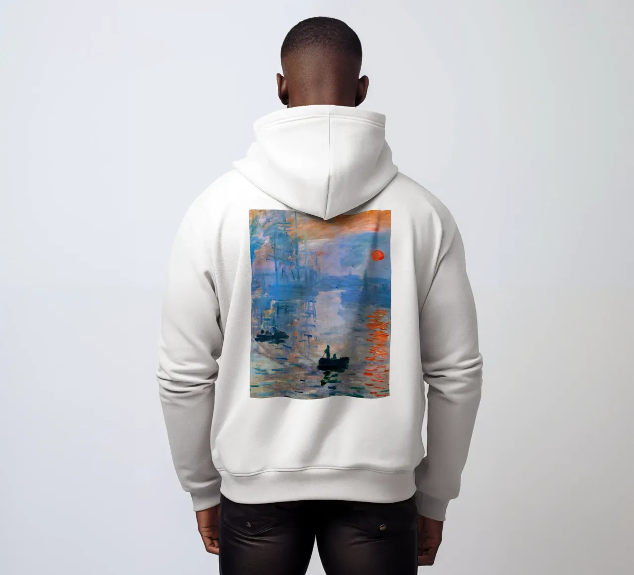 Impressione di Monet all'alba felpa con cappuccio da Art in Color