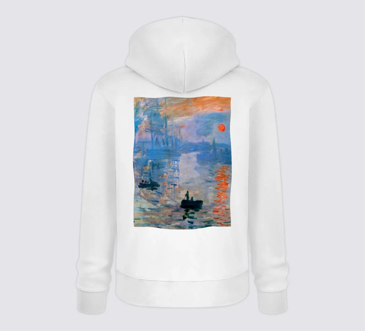 Impressione di Monet all'alba felpa con cappuccio da Art in Color