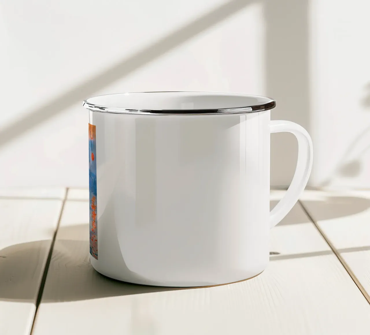 Impressione di Monet all'alba tazza in smalto da Art in Color