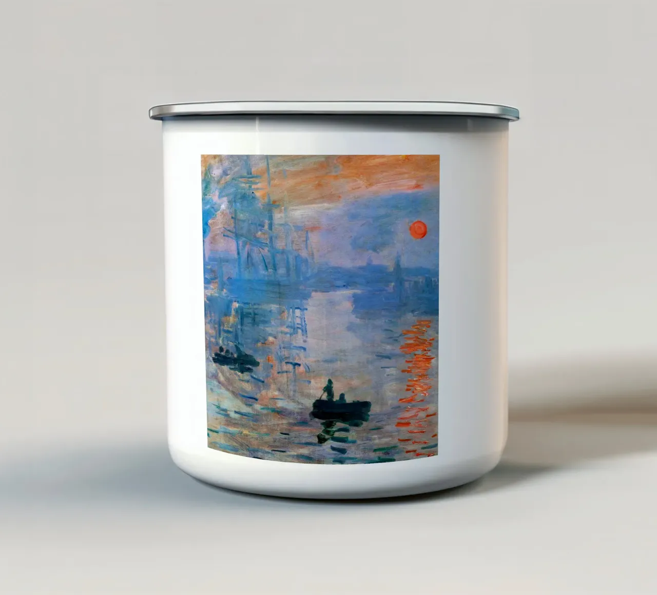 Impressione di Monet all'alba tazza in smalto da Art in Color