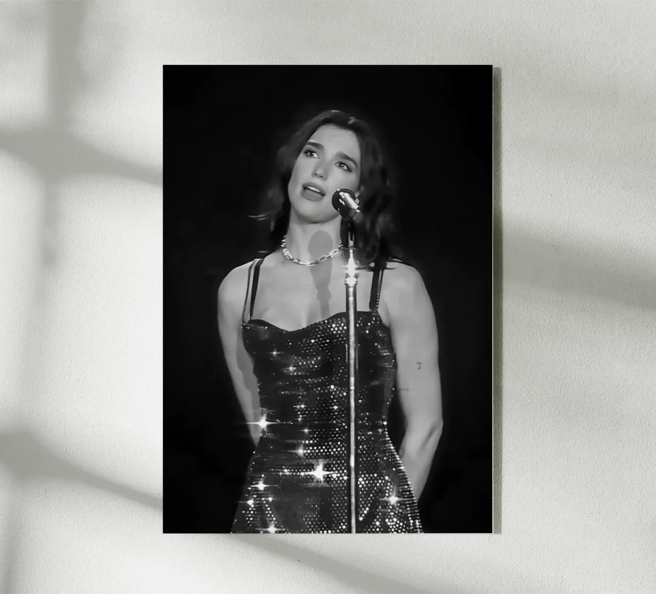 Dua Lipa BW plexiglass da Music Vibes