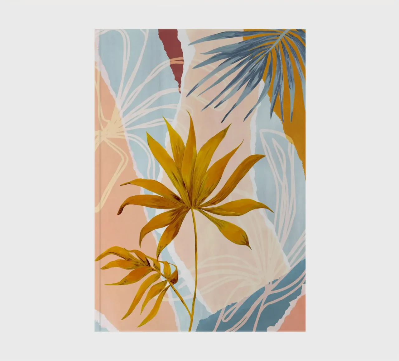 Abstract Palm Leaf Art Print notebook by Violets Print House