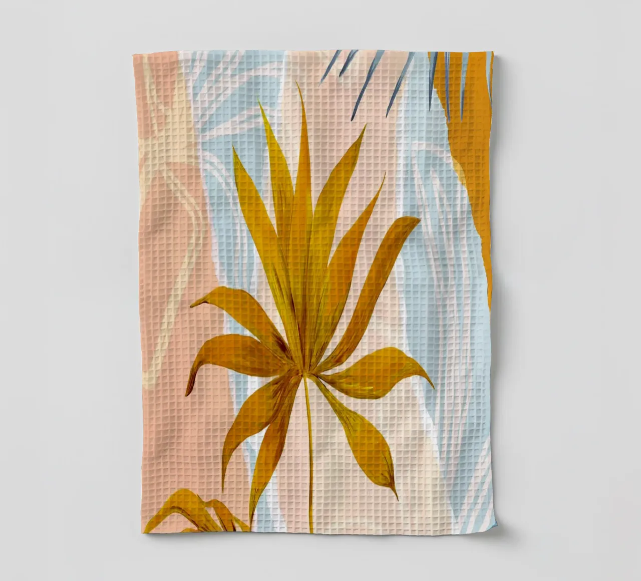 Abstract Palmblad Kunstdruk theedoek van Violets Print House