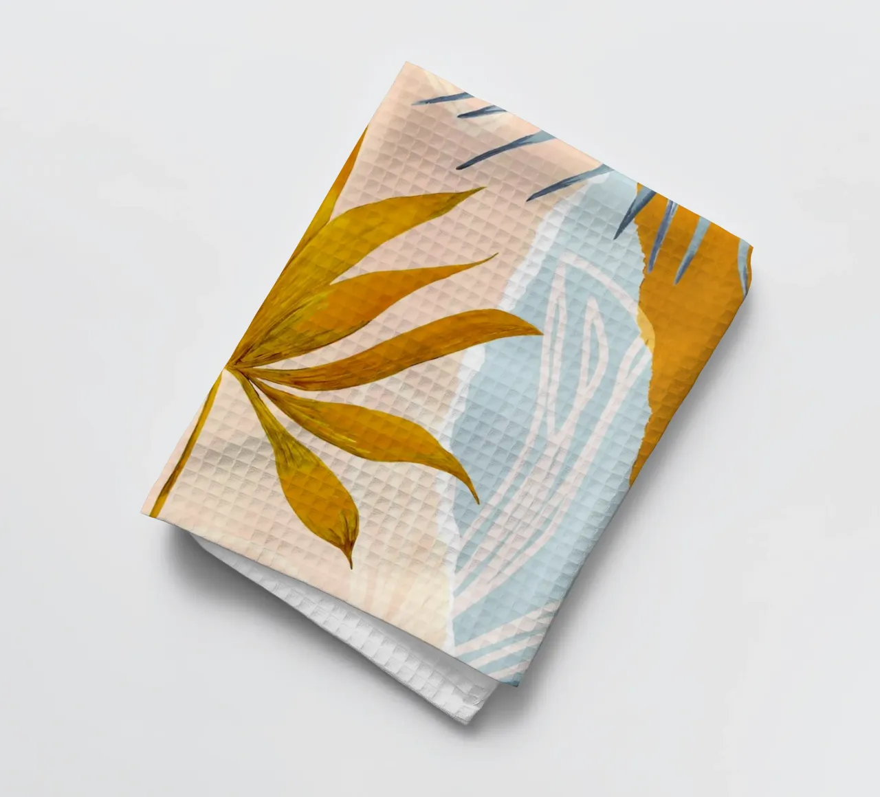Abstract Palmblad Kunstdruk theedoek van Violets Print House