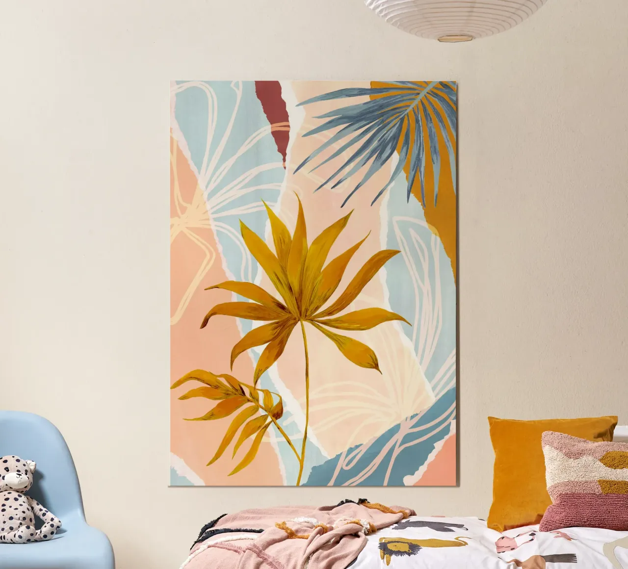 Abstract Palm Leaf Art Print alu-dibond by Violets Print House