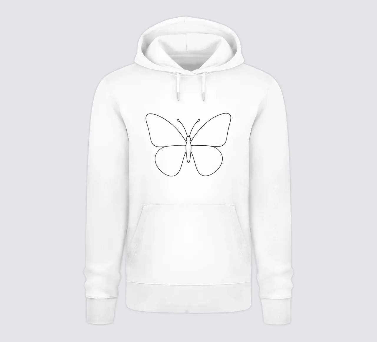 Farfalla minimalista line art farfalla felpa con cappuccio da Bold & Simple