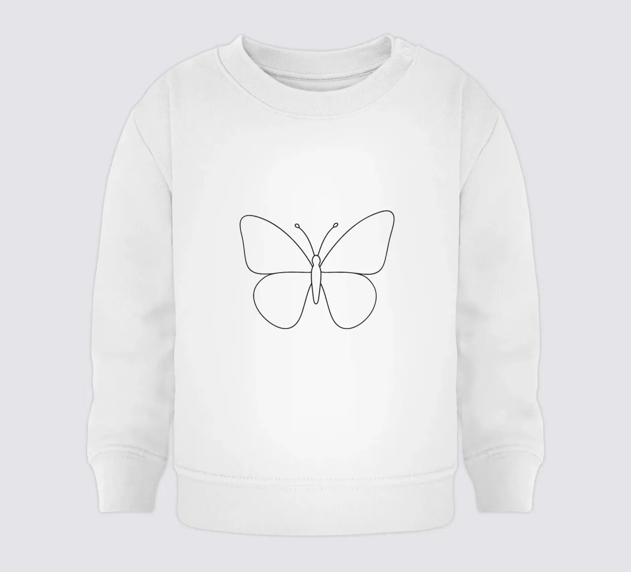 Farfalla minimalista line art farfalla felpa neonato da Bold & Simple