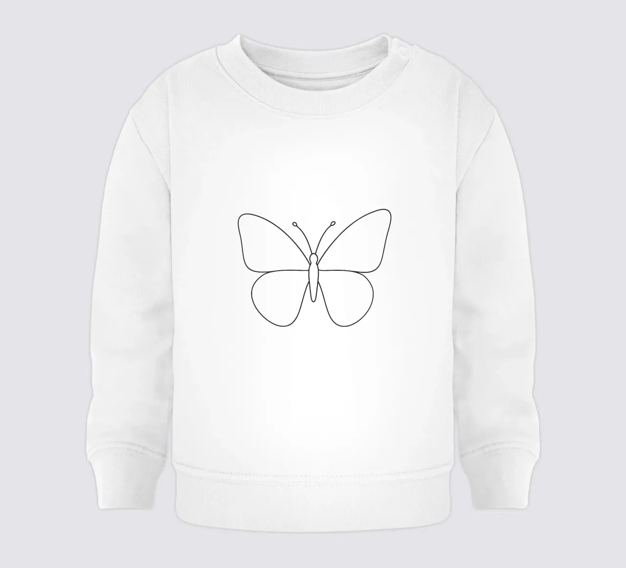 Farfalla minimalista line art farfalla felpa neonato da Bold & Simple