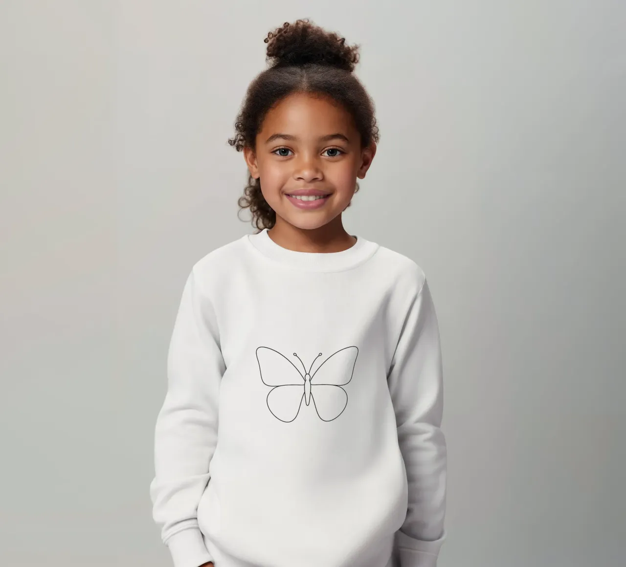Farfalla minimalista line art farfalla felpa bambino da Bold & Simple