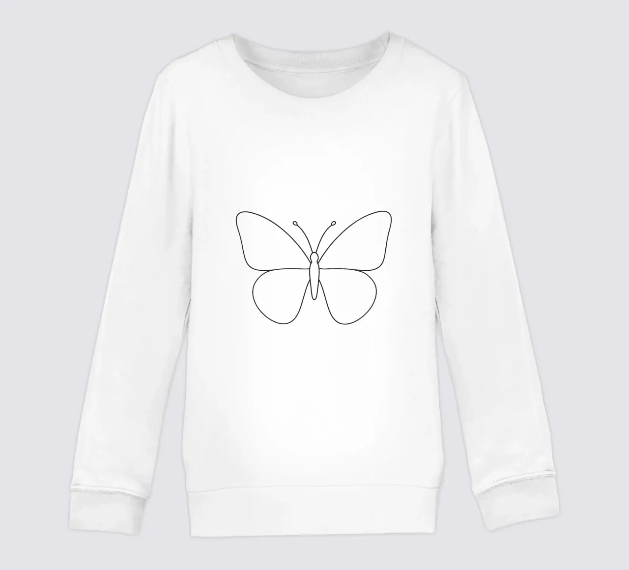 Farfalla minimalista line art farfalla felpa bambino da Bold & Simple