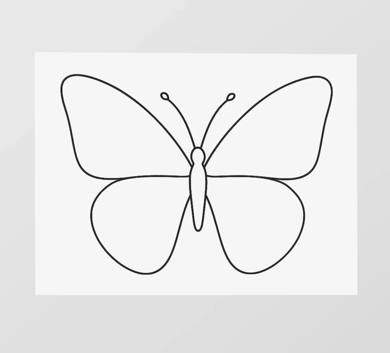 Farfalla minimalista line art farfalla pellicola backlit da Bold & Simple