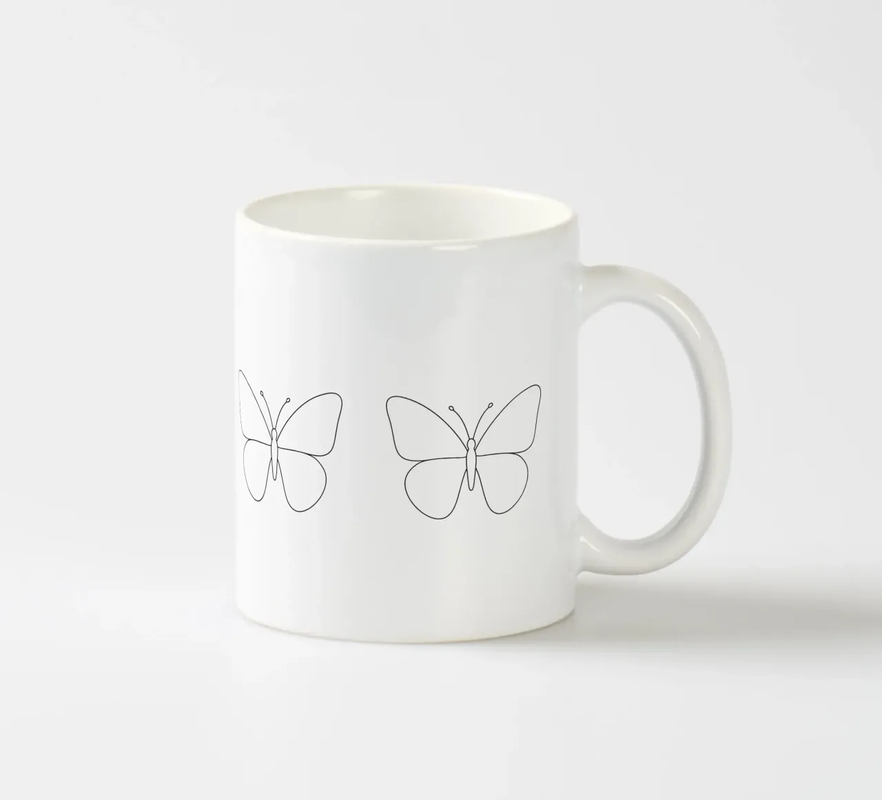 Farfalla minimalista line art farfalla tazza in ceramica da Bold & Simple