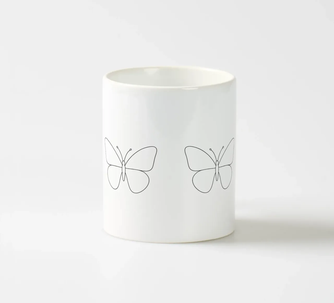 Farfalla minimalista line art farfalla tazza in ceramica da Bold & Simple