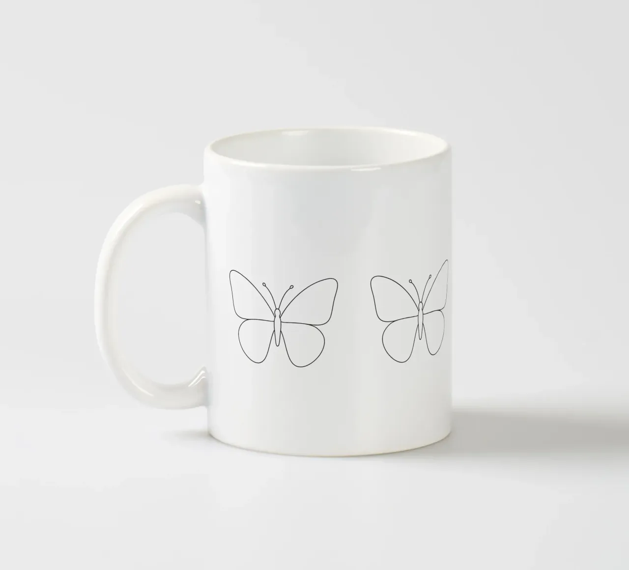 Farfalla minimalista line art farfalla tazza in ceramica da Bold & Simple