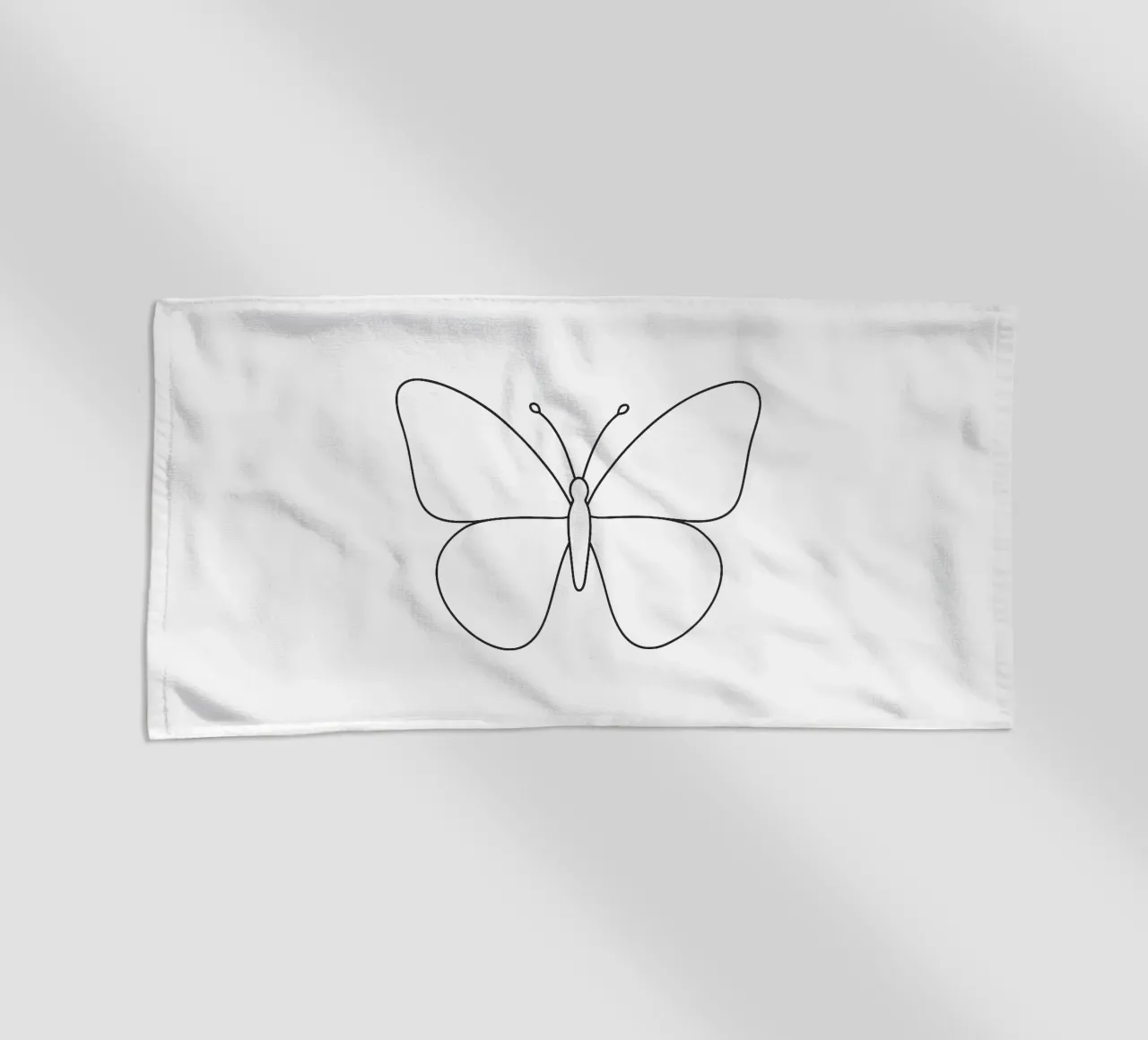Farfalla minimalista line art farfalla telo mare da Bold & Simple