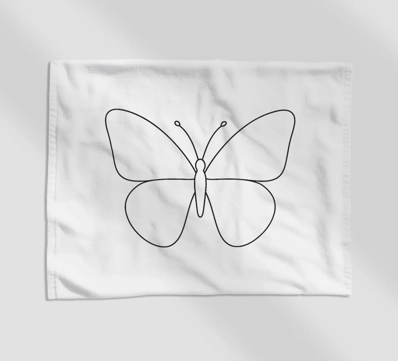 Farfalla minimalista line art farfalla telo mare da Bold & Simple