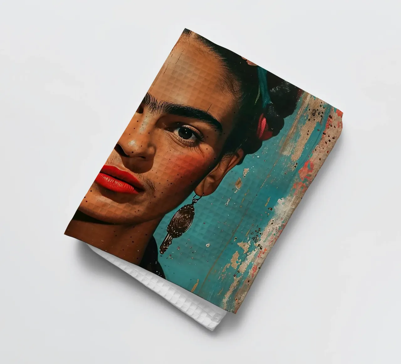 Frida Kahlo "Revolutionary Soul" torchon de Fantasias Florales