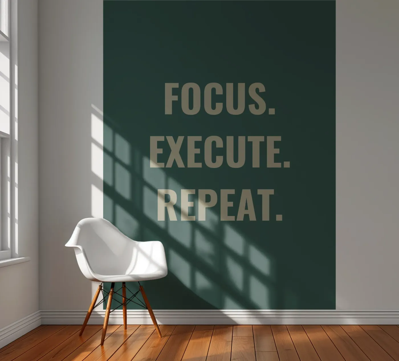 FOCUS. EXECUTE. REPEAT. fotobehang van Simple