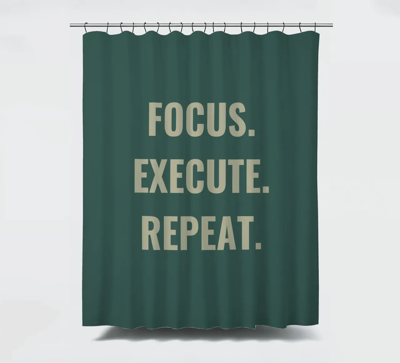 FOCUS. EXECUTE. REPEAT. Duschvorhang von Simple