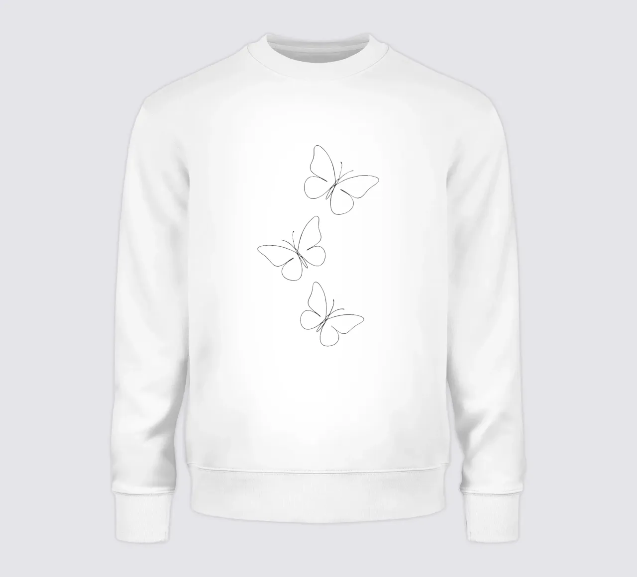 Sciame di farfalle minimalista line art farfalla felpa da Bold & Simple