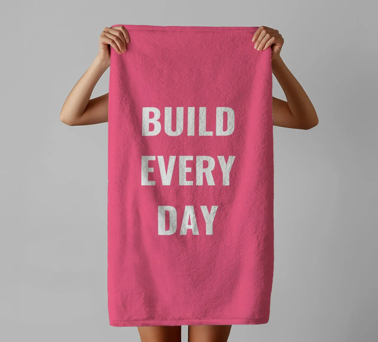 BUILD EVERY DAY towel by Simple