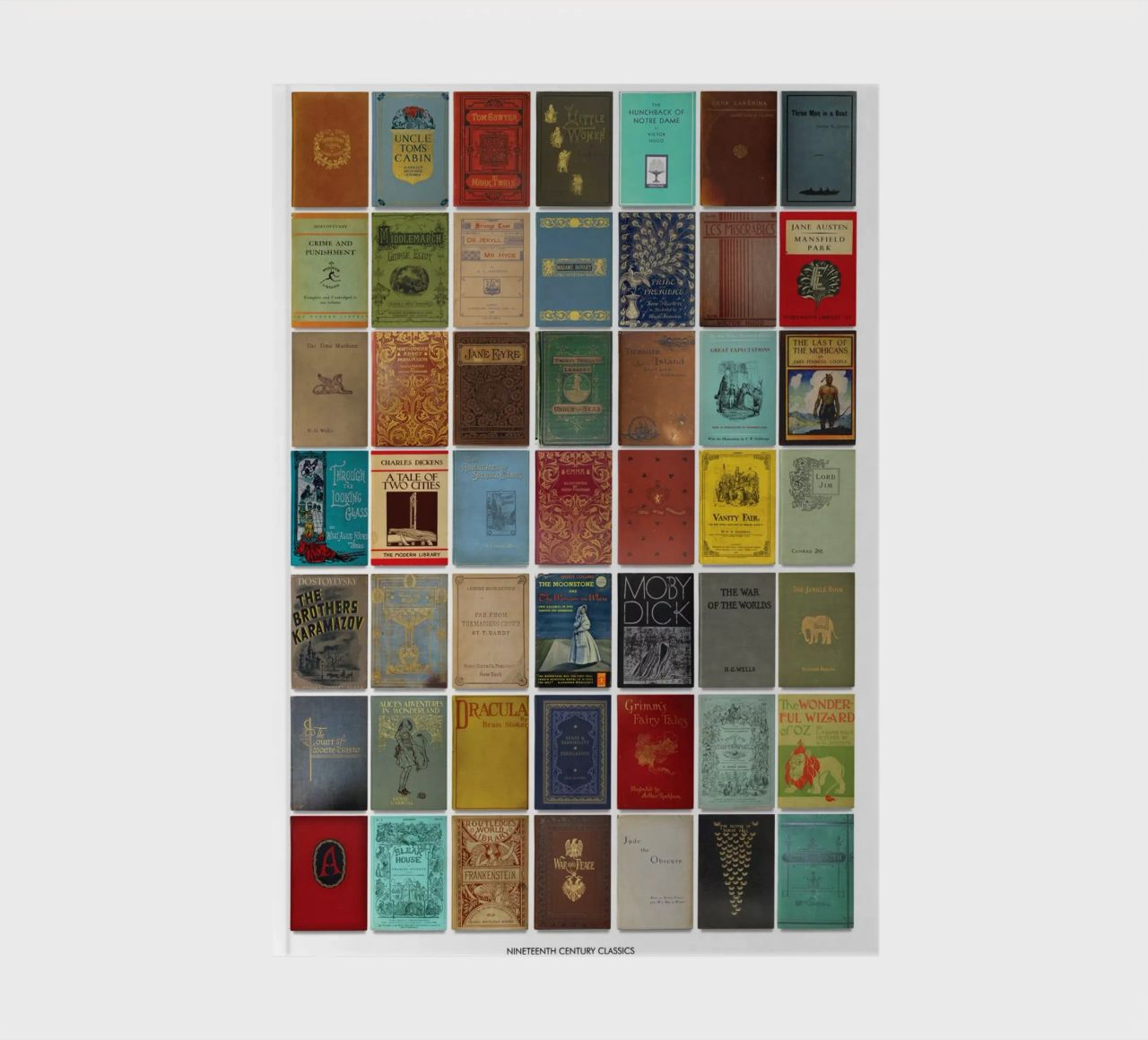 Greatest Books of the Nineteenth Century Print notebook by MissLiterarty