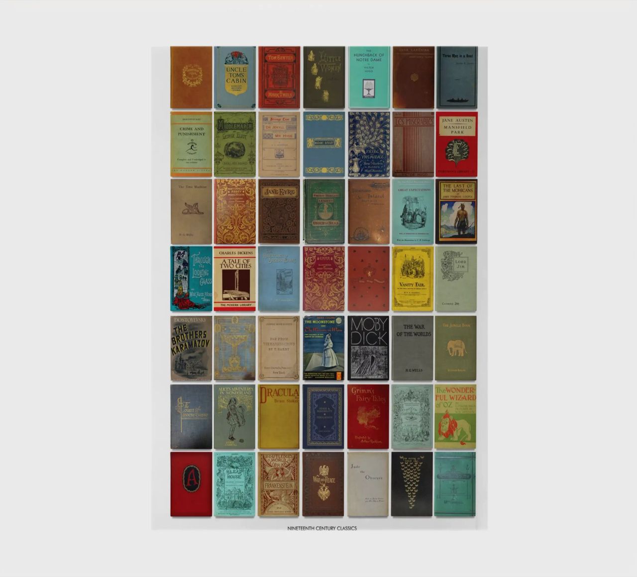 Greatest Books of the Nineteenth Century Print notebook by MissLiterarty