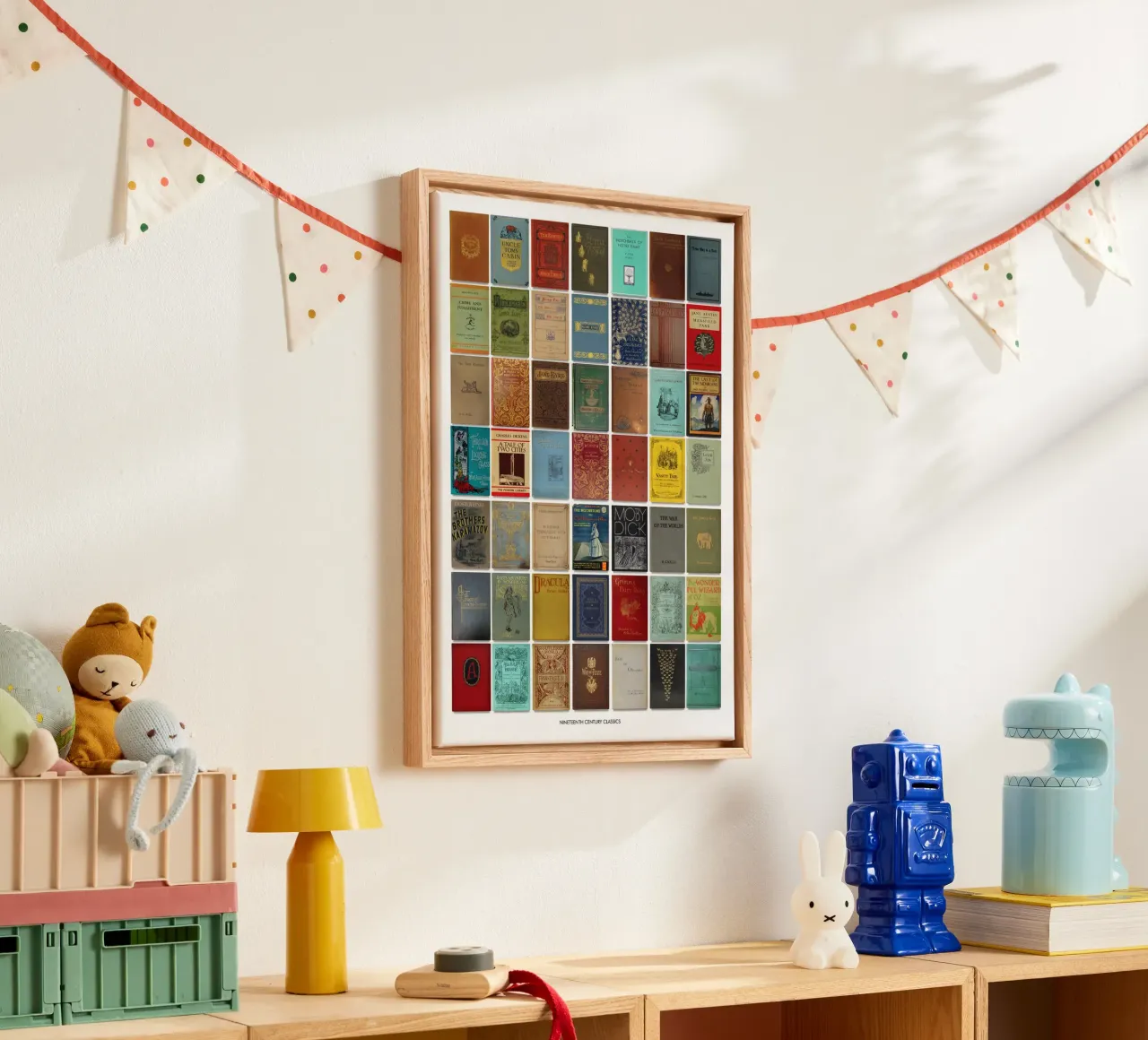Greatest Books of the Nineteenth Century Print canvas with Floater frame by MissLiterarty