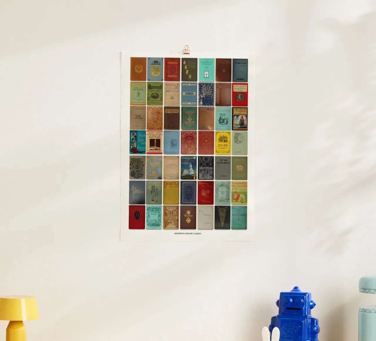 Los mejores libros impresos del siglo XIX poster con marco de madera de MissLiterarty