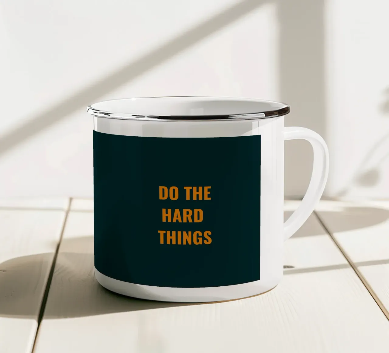 FARE LE COSE DIFFICILI tazza in smalto da Simple