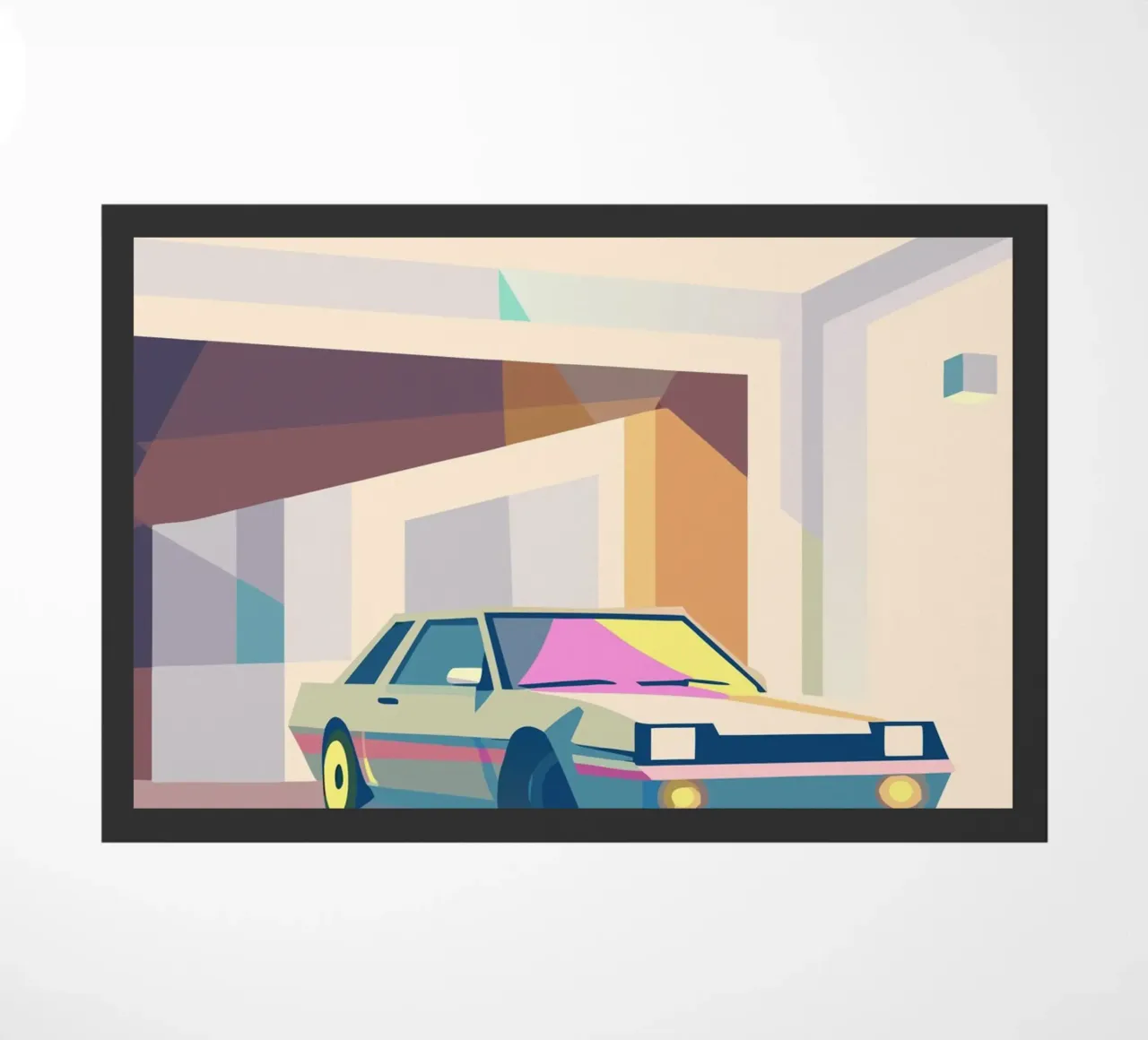 Auto in garage con stile geometrico zerbino da POLYGON SPECIAL