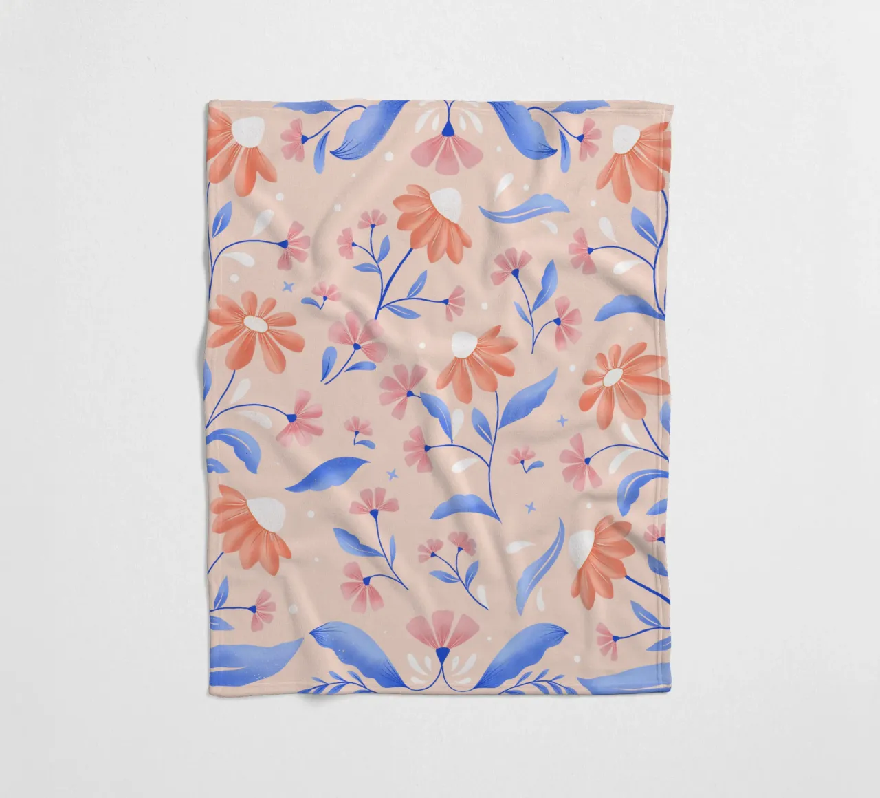 Amicizia. Amore. Aforisma e fiori pastello. coperta in pile da CalliLetters