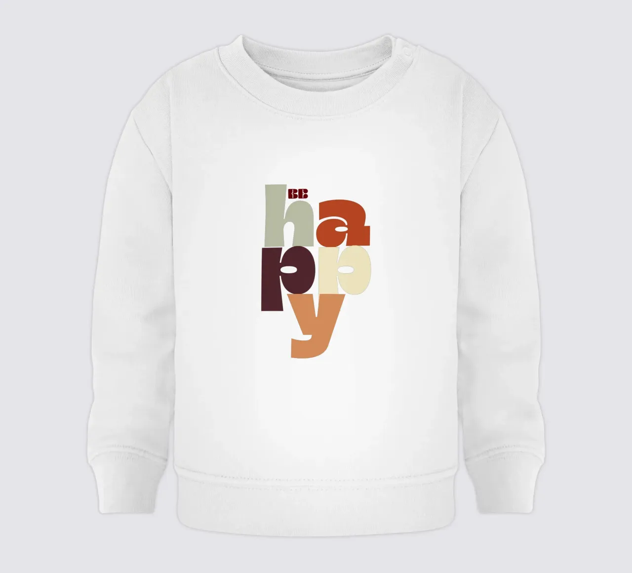 BE HAPPY Retro Typography Poster felpa neonato da Imaginative