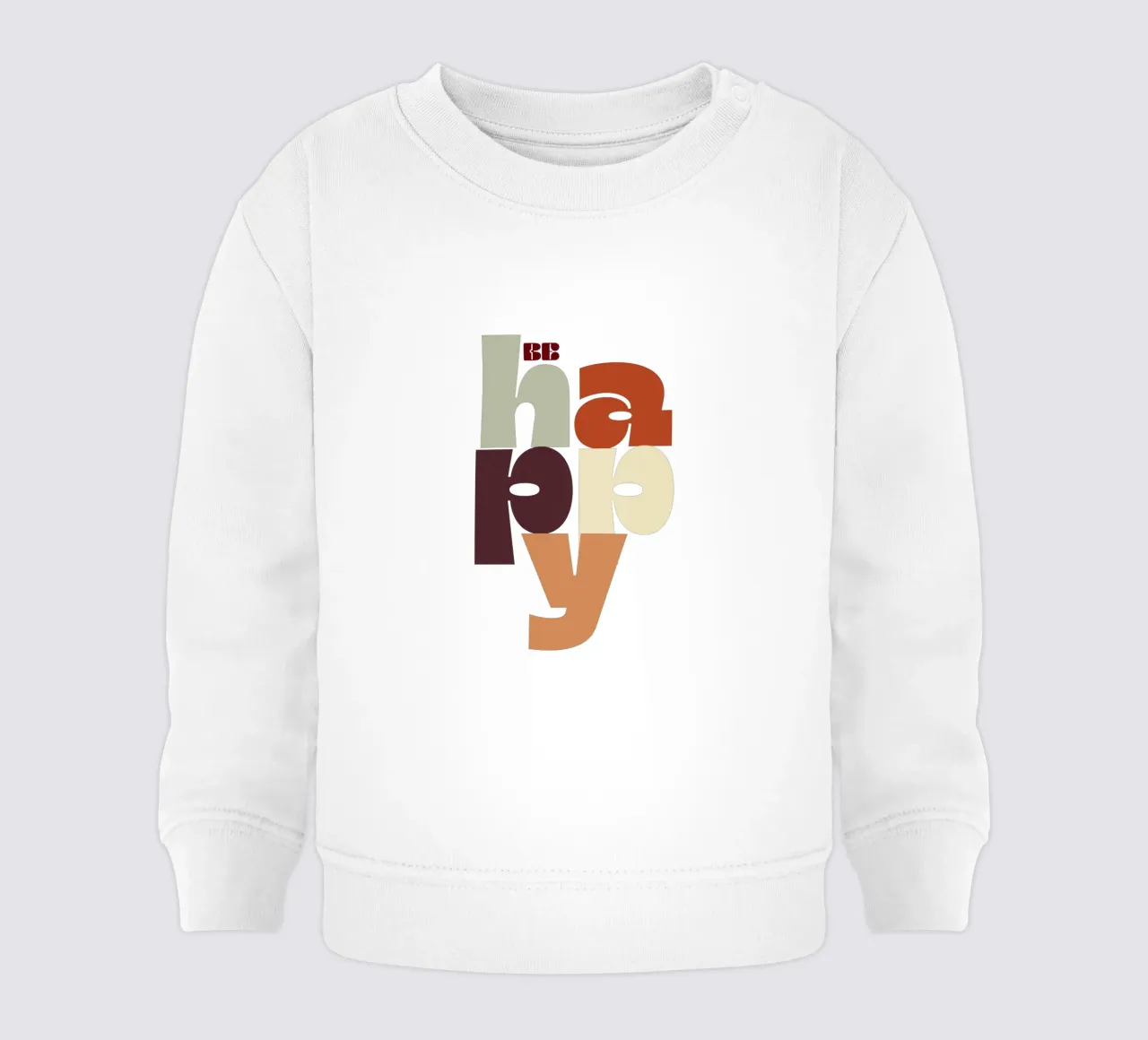 BE HAPPY Retro Typography Poster felpa neonato da Imaginative