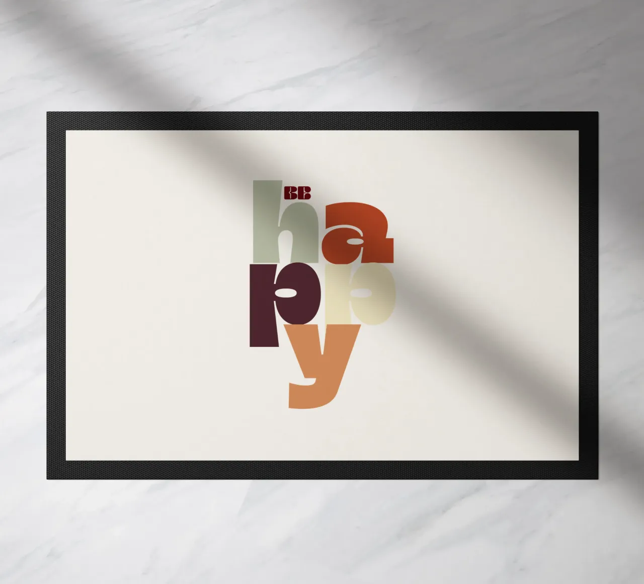 BE HAPPY Retro Typography Poster zerbino da Imaginative
