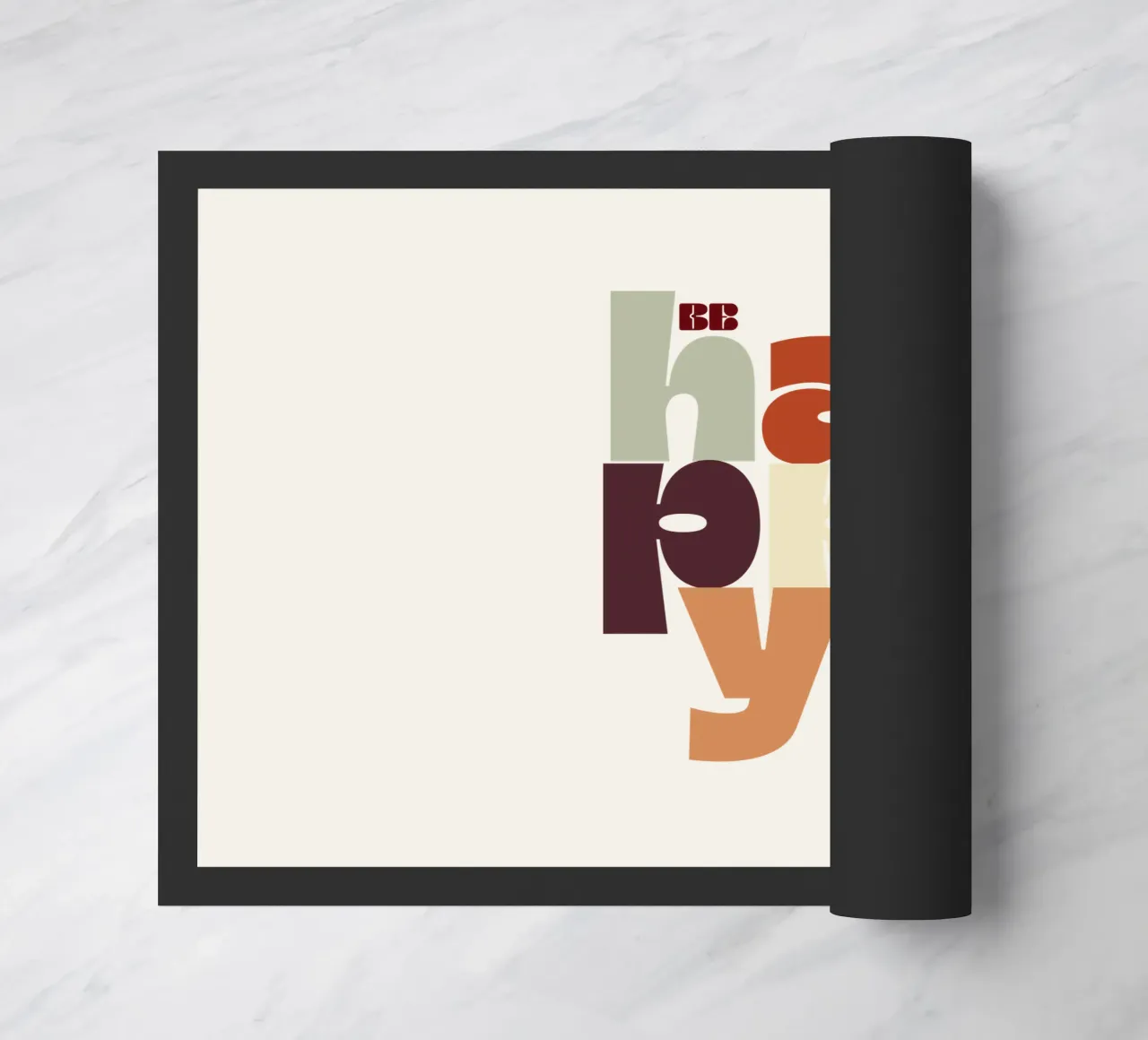 BE HAPPY Retro Typography Poster zerbino da Imaginative